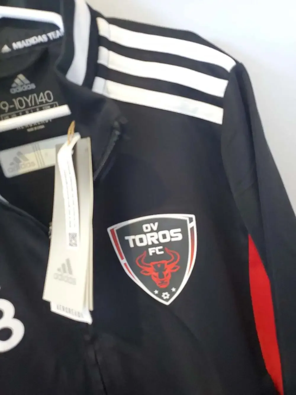 Adidas OV Toros FC Youth AEROREADY Full-Zip Track Jacket with Number 18